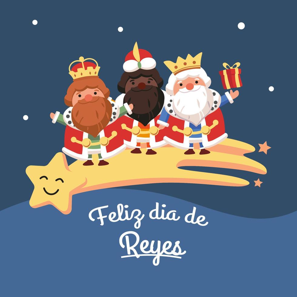 reyes magos ilustração design plano vetor