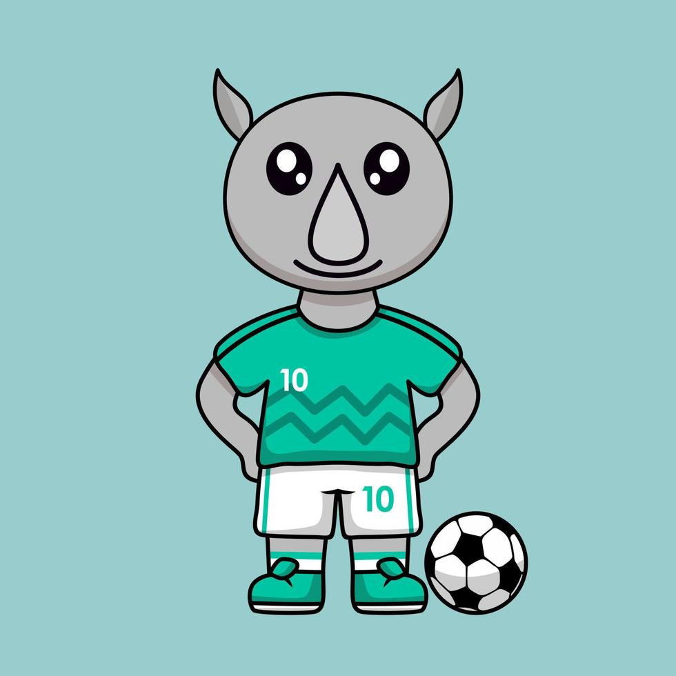 ilustração vetorial do personagem animal vestindo uma camisa de futebol na copa do mundo vetor