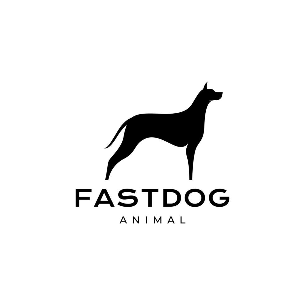 vetor de design de logotipo limpo moderno de cachorro dobermann