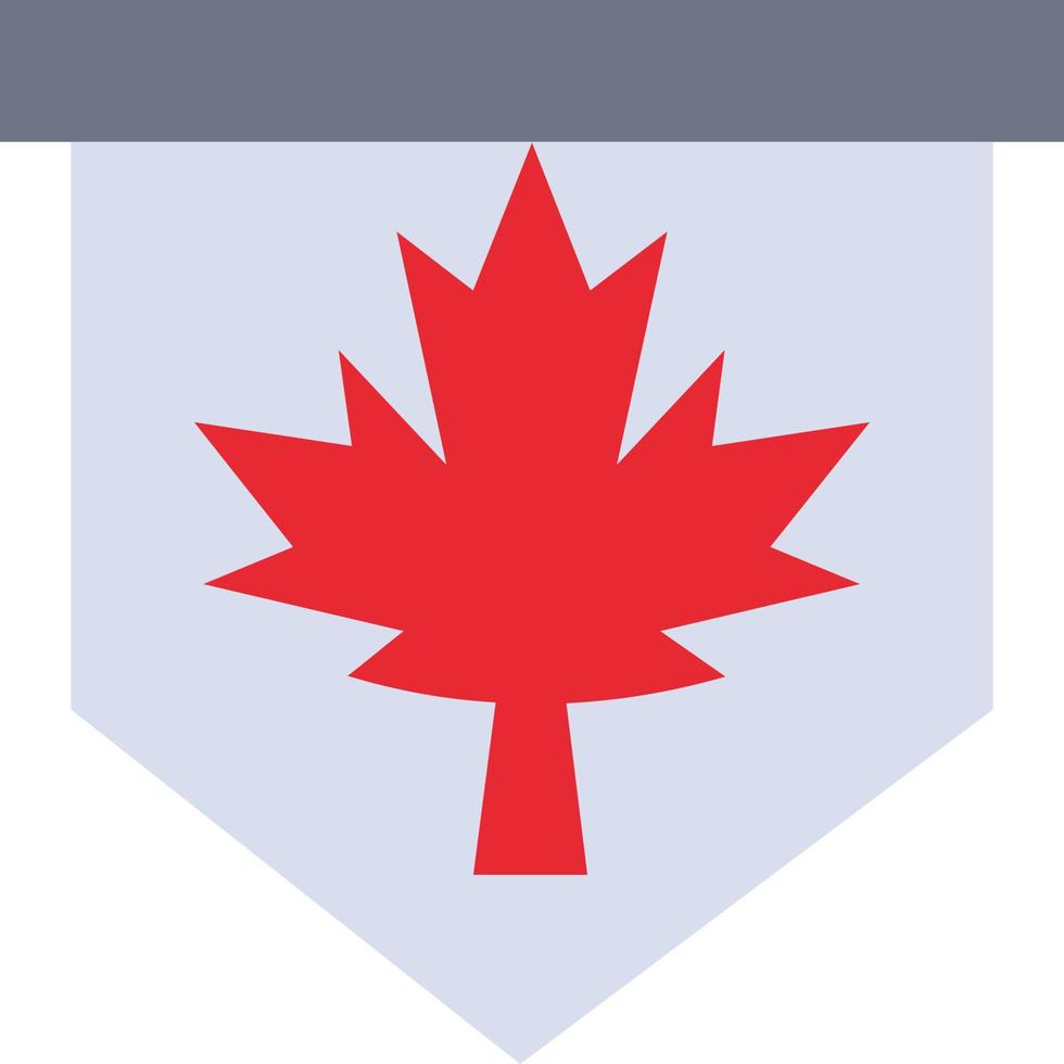 etiqueta folha canadá sinal ícone de cor plana vetor ícone modelo de banner