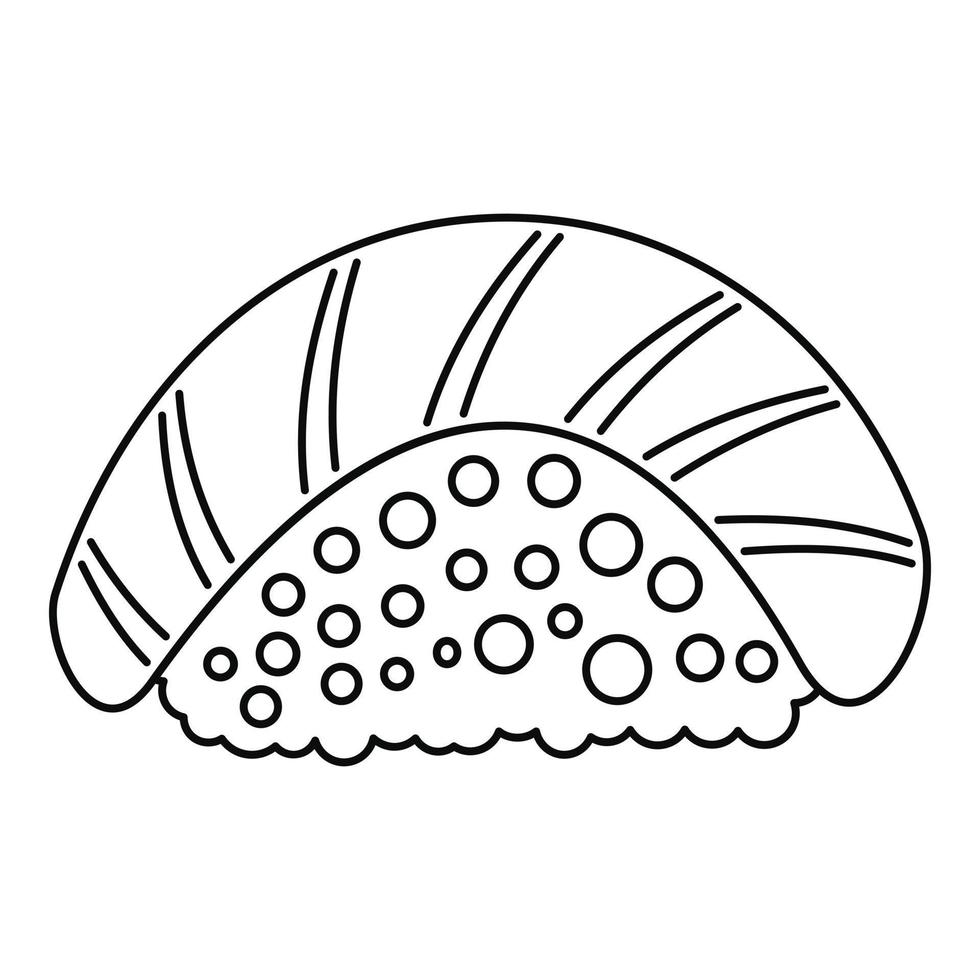 ícone de sushi de saquê, estilo de estrutura de tópicos vetor