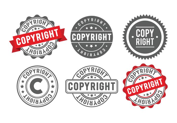 Emblema Stamp copyright vetor
