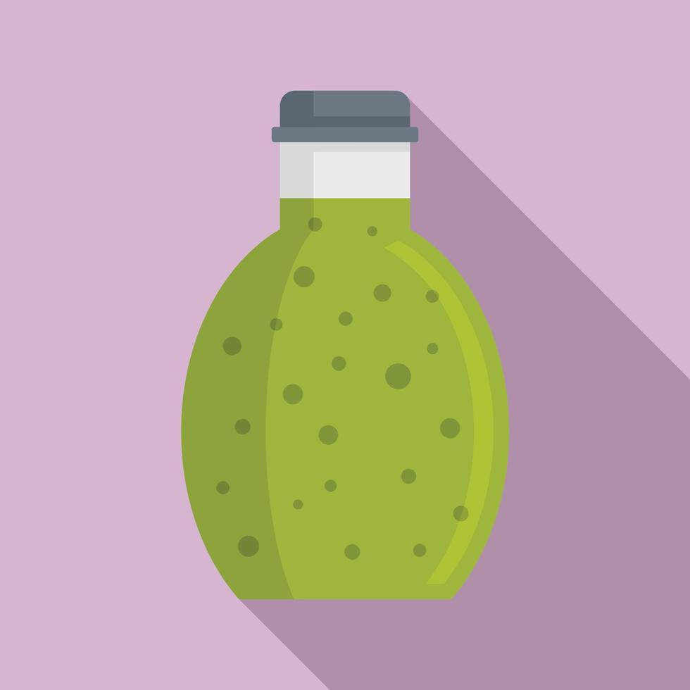 ícone de frasco de condimento de planta ecológica, estilo simples vetor