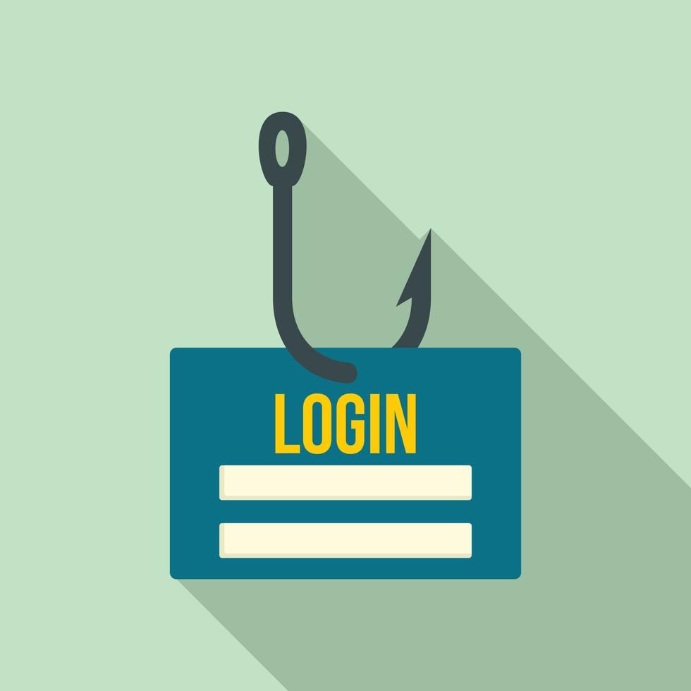 ícone de login de phishing, estilo simples vetor