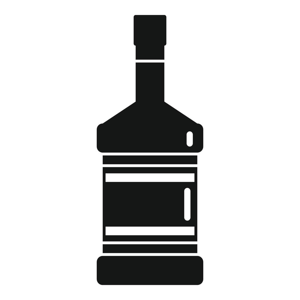 ícone de garrafa de uísque duty free, estilo simples vetor