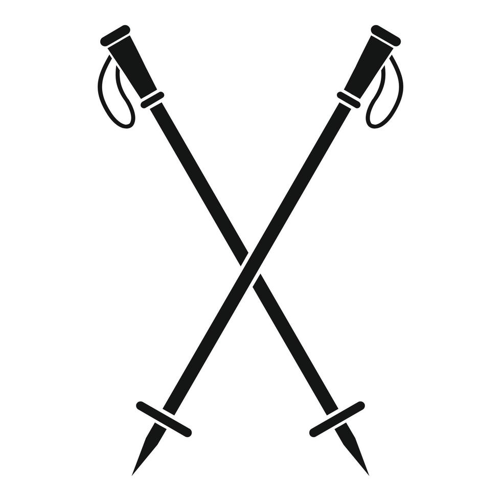 ícone de bengalas nord, estilo simples vetor