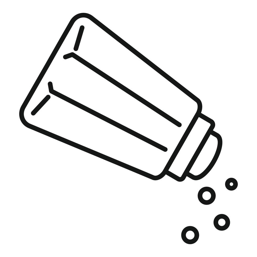 ícone de sal de cozinha, estilo de estrutura de tópicos vetor
