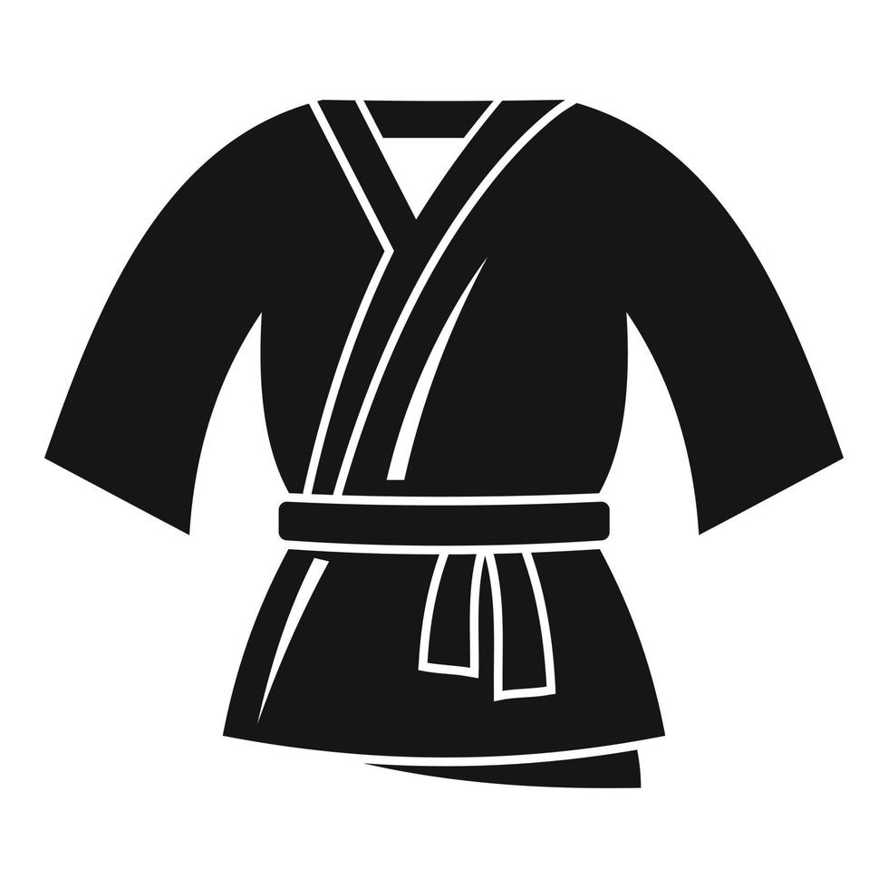 ícone de quimono têxtil, estilo simples vetor