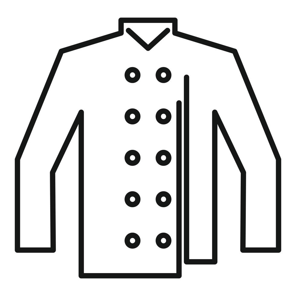ícone da camisa do chef de cozinha, estilo de estrutura de tópicos vetor