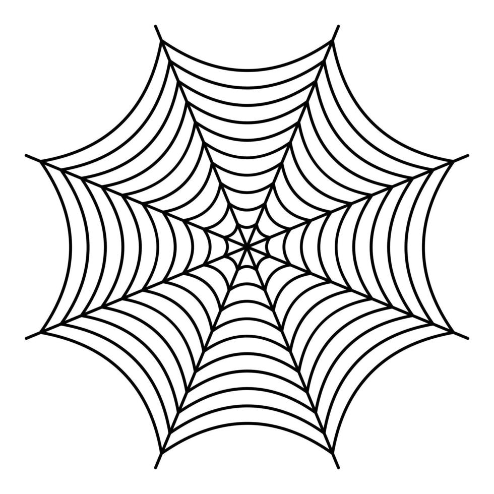 bom ícone de teia de aranha, estilo de estrutura de tópicos vetor