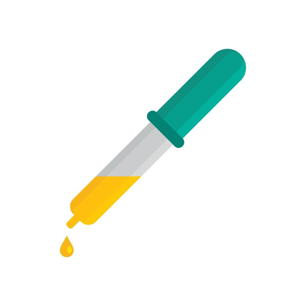 ícone de gota amarela de pipeta, estilo simples vetor