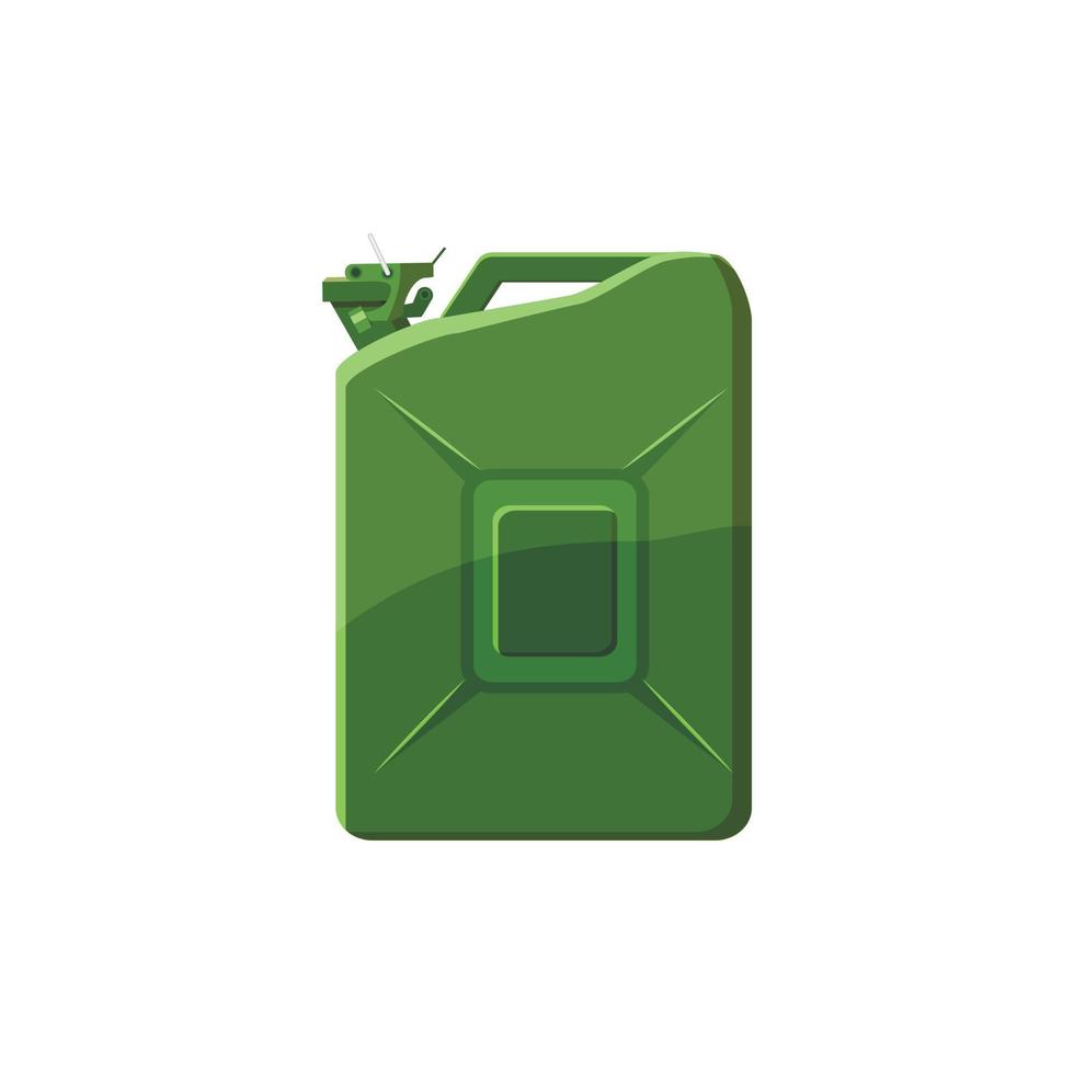ícone de jerrycan verde no estilo cartoon vetor