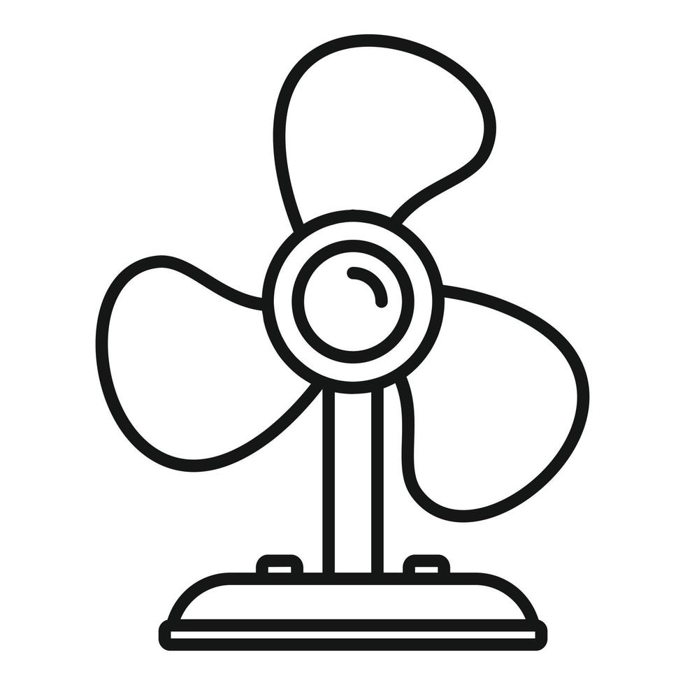 ícone do ventilador do serviço de quarto, estilo do contorno vetor