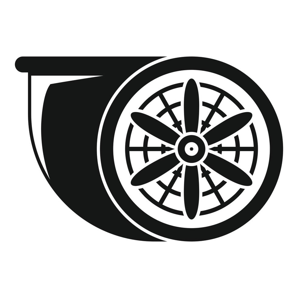 ícone do ventilador turbo, estilo simples vetor