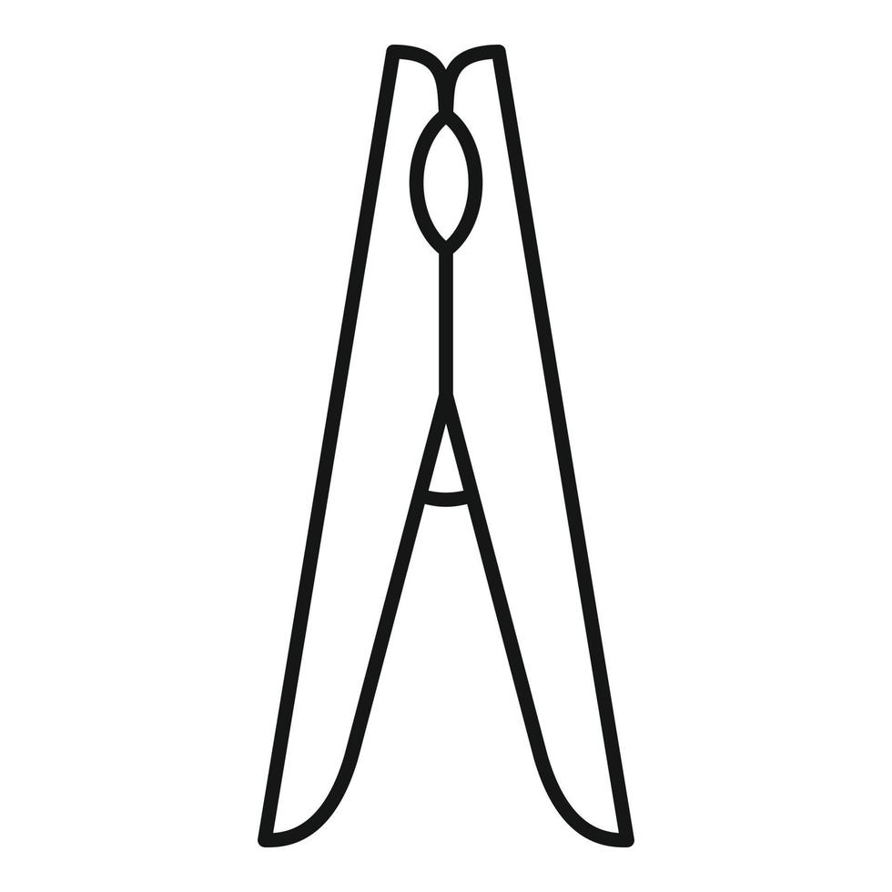 grampo de ícone de alfinete de roupa, estilo de estrutura de tópicos vetor