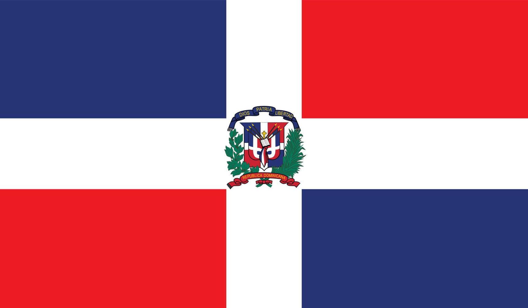 imagem da bandeira da república dominicana vetor