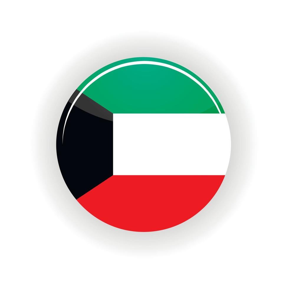 círculo de ícone do kuwait vetor