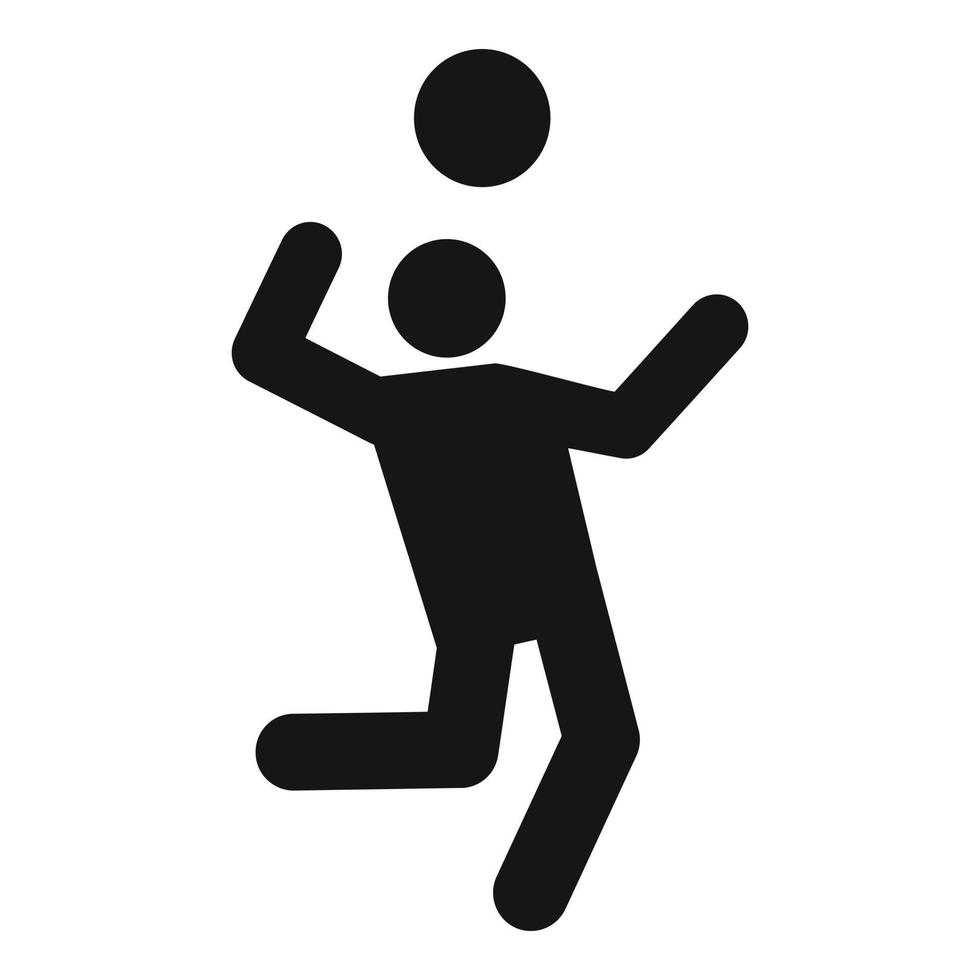 ícone de voleibol, estilo simples vetor
