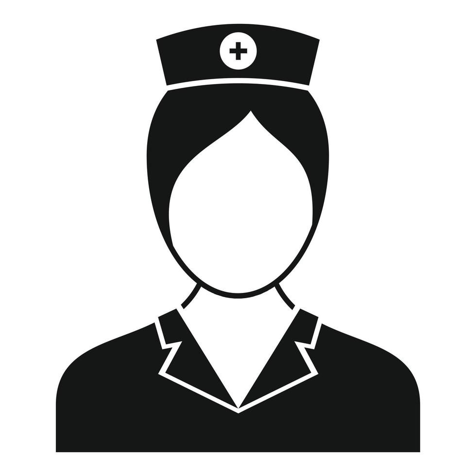 ícone de enfermeira de pessoas, estilo simples vetor