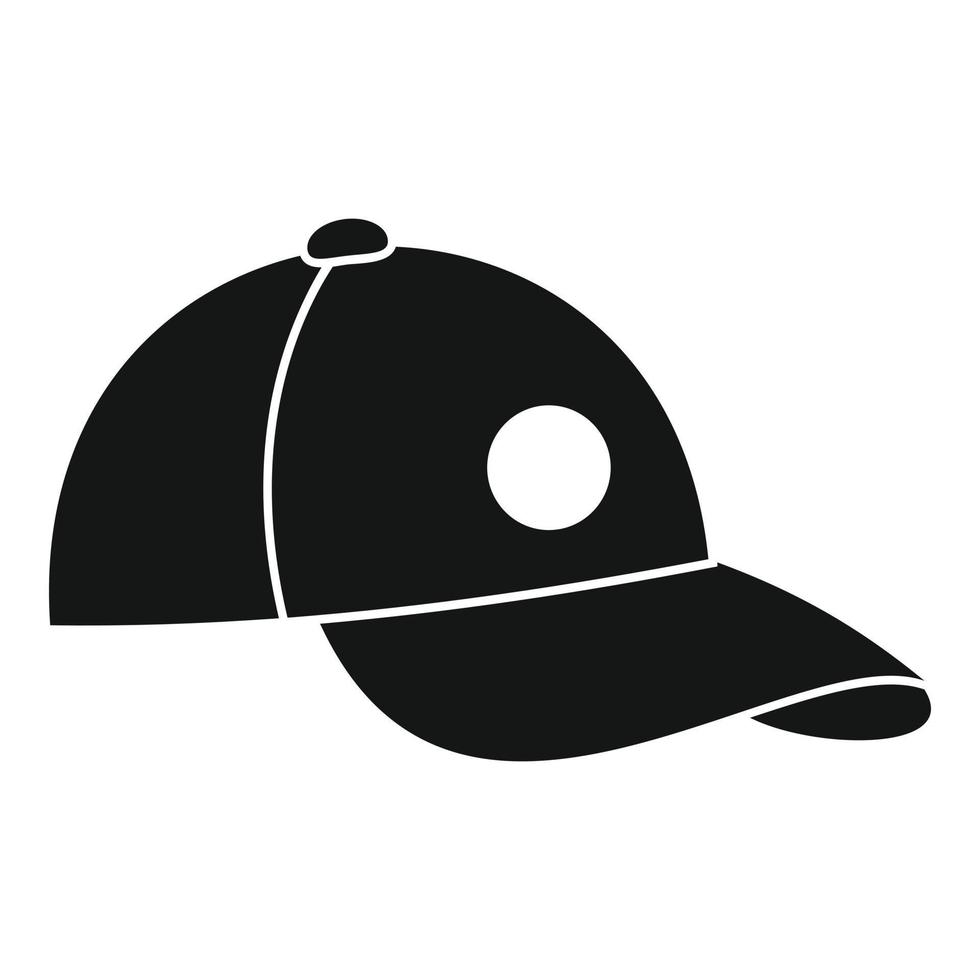 ícone de boné de beisebol, estilo simples vetor