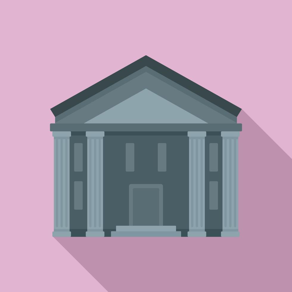 ícone do tribunal do banco, estilo simples vetor