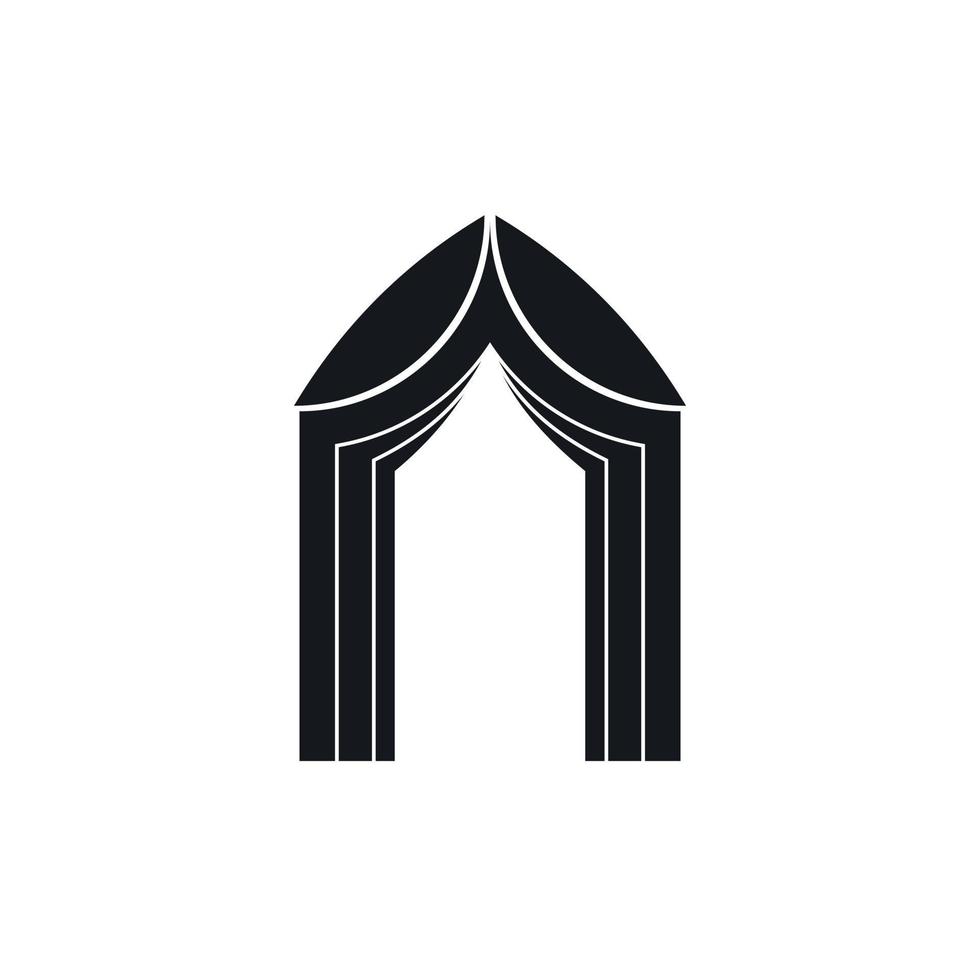 ícone de arco, estilo simples vetor