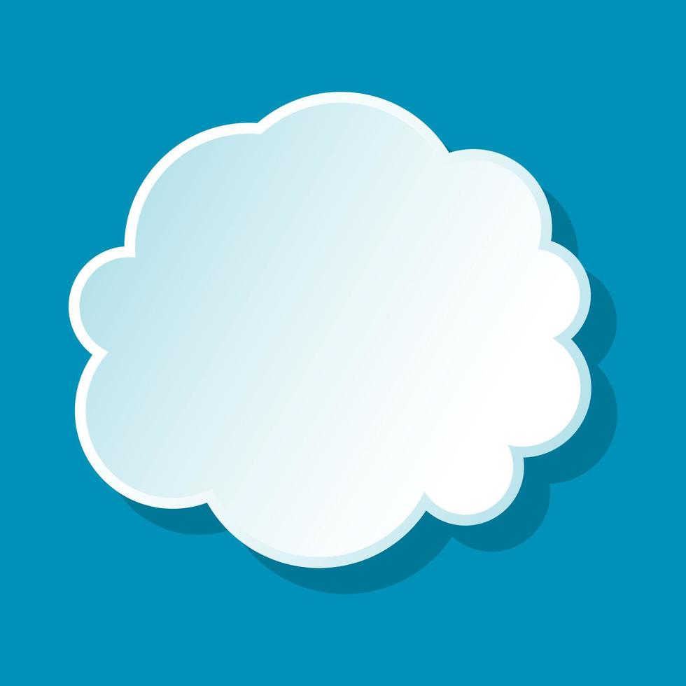 ícone de nuvem redonda vetor