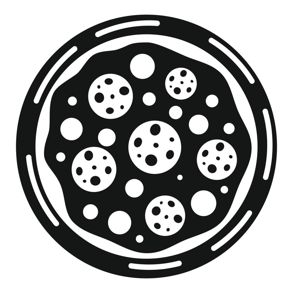 ícone de pizza margarita, estilo simples vetor
