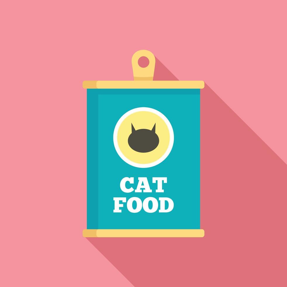 ícone de comida de gato, estilo simples vetor