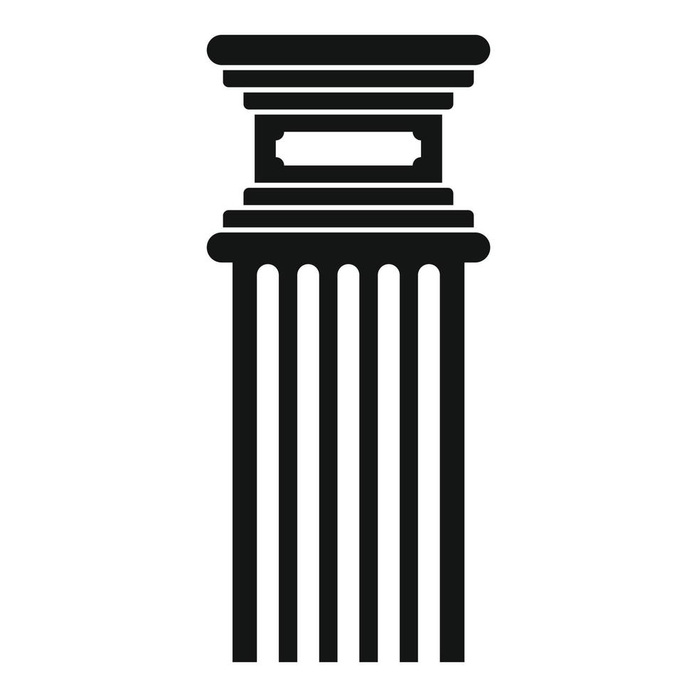 ícone de coluna antiga, estilo simples. vetor