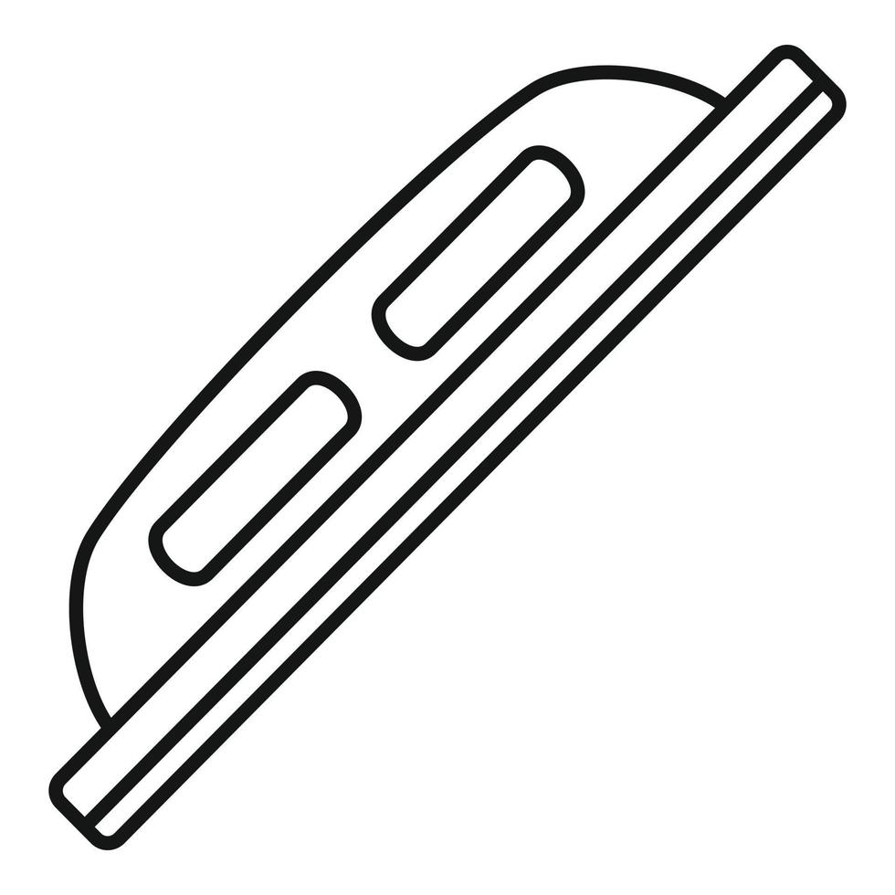 ícone da ferramenta de construção de argamassa, estilo de estrutura de tópicos vetor