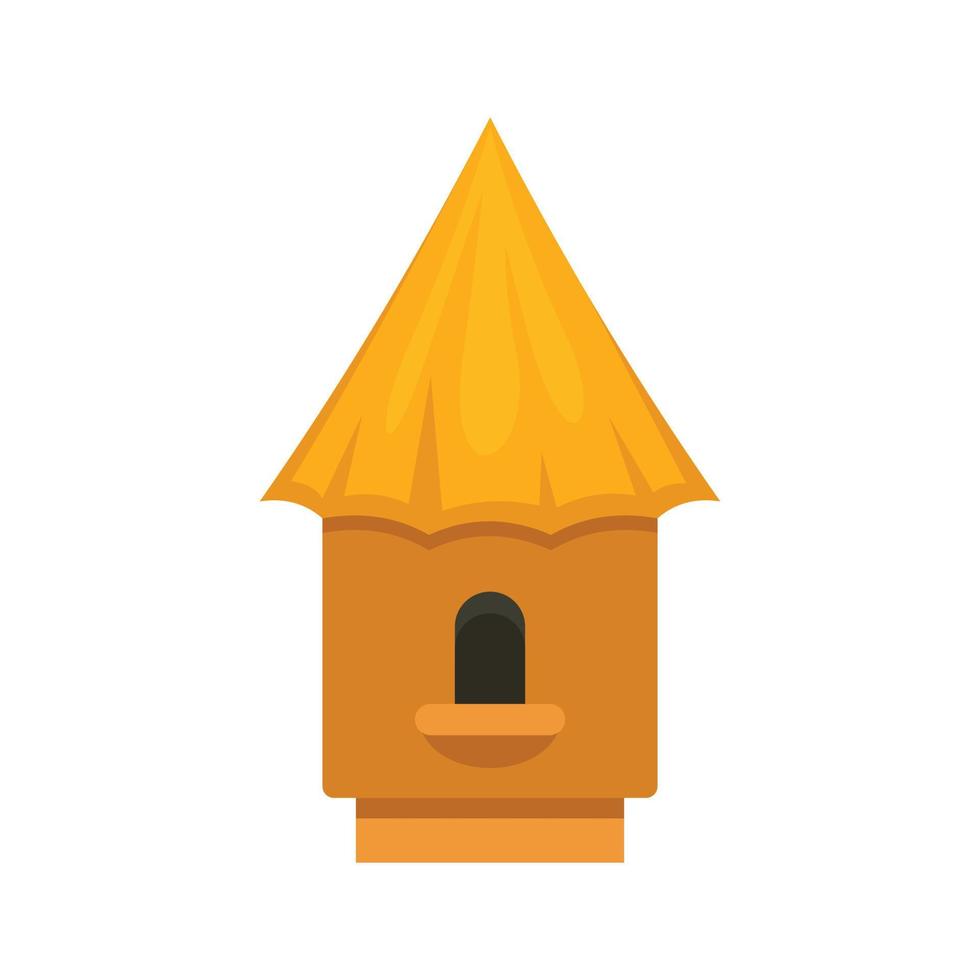ícone da casa na árvore de abelhas, estilo simples vetor