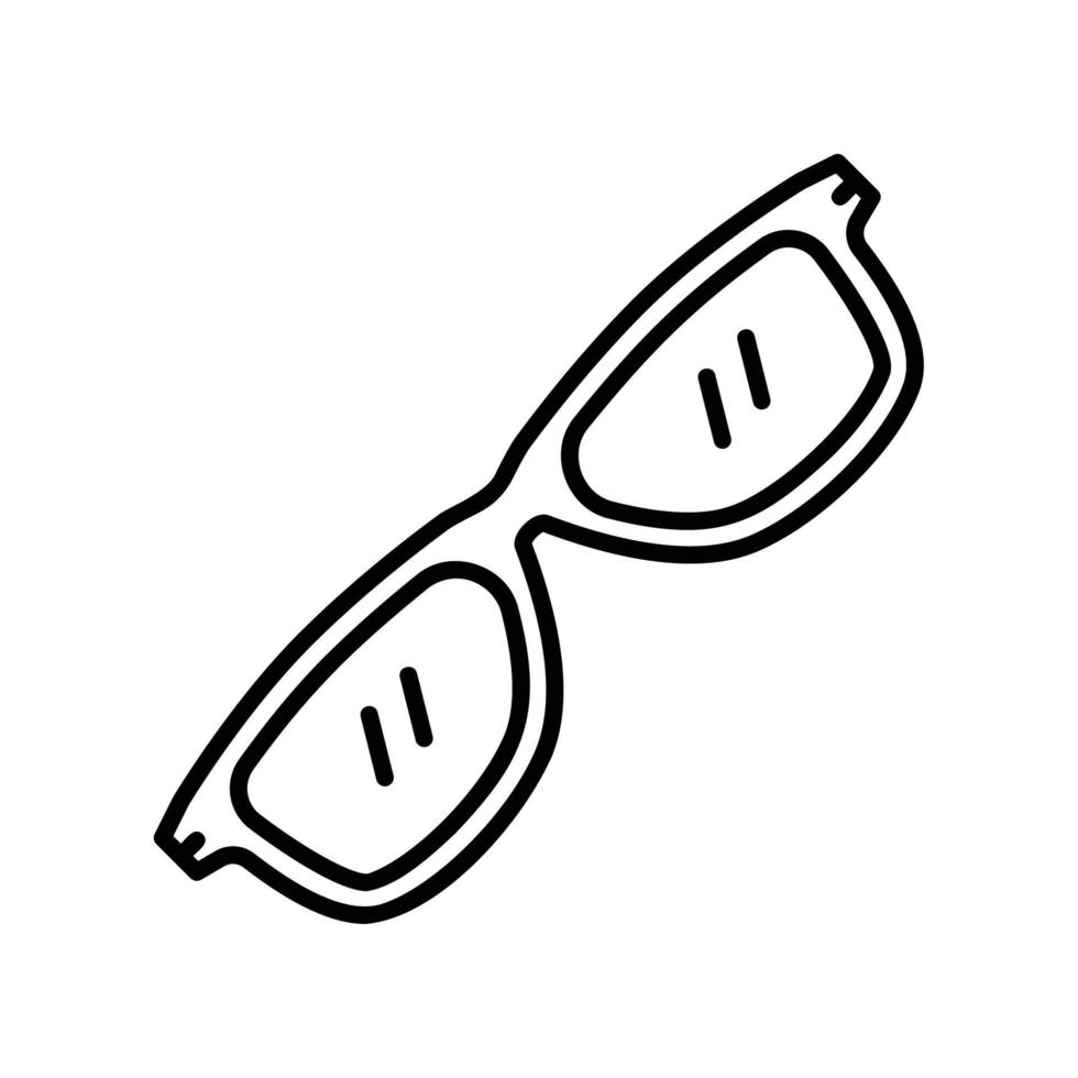 ícone de óculos ou óculos de sol para moda de beleza vetor