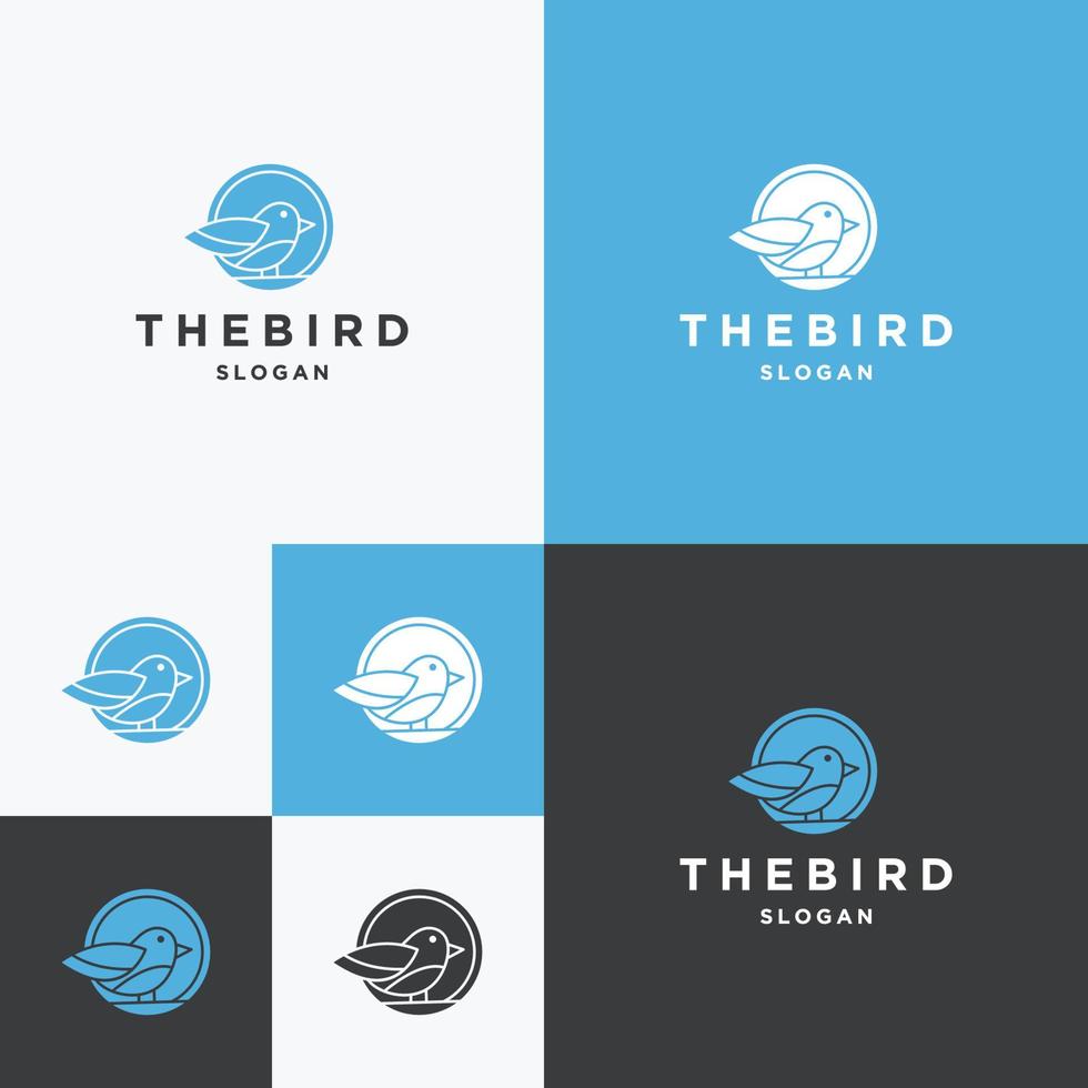 modelo de vetor de design abstrato de logotipo de pássaro de asas voadoras