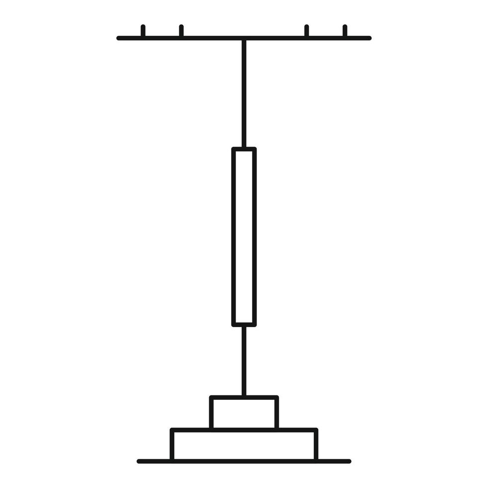 ícone de um pólo, estilo de estrutura de tópicos vetor