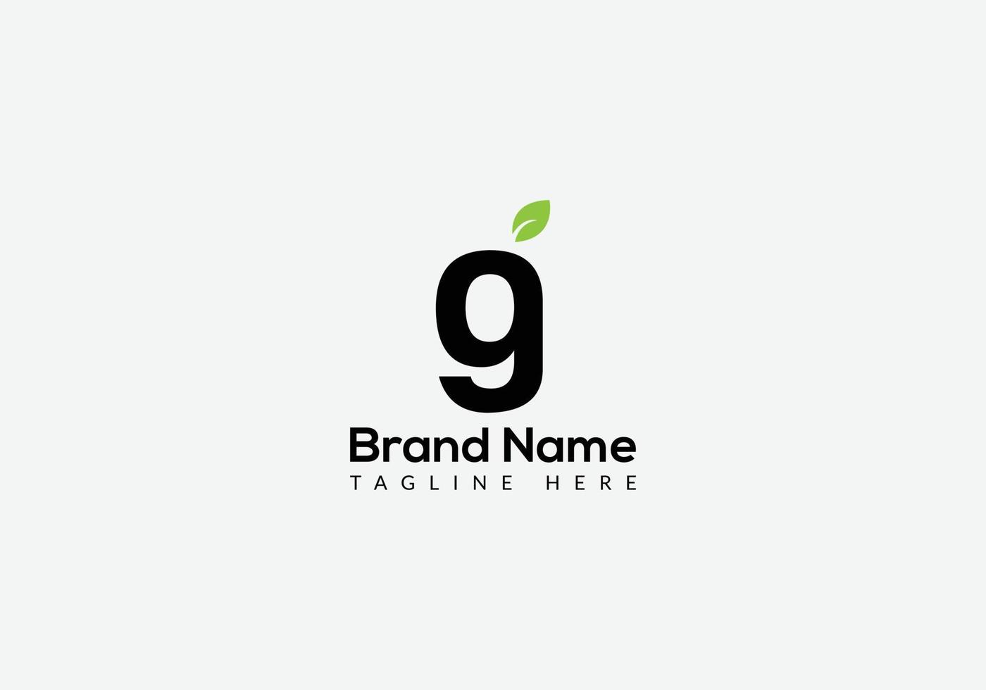 letra g abstrata letras iniciais modernas design de logotipo de folha vetor
