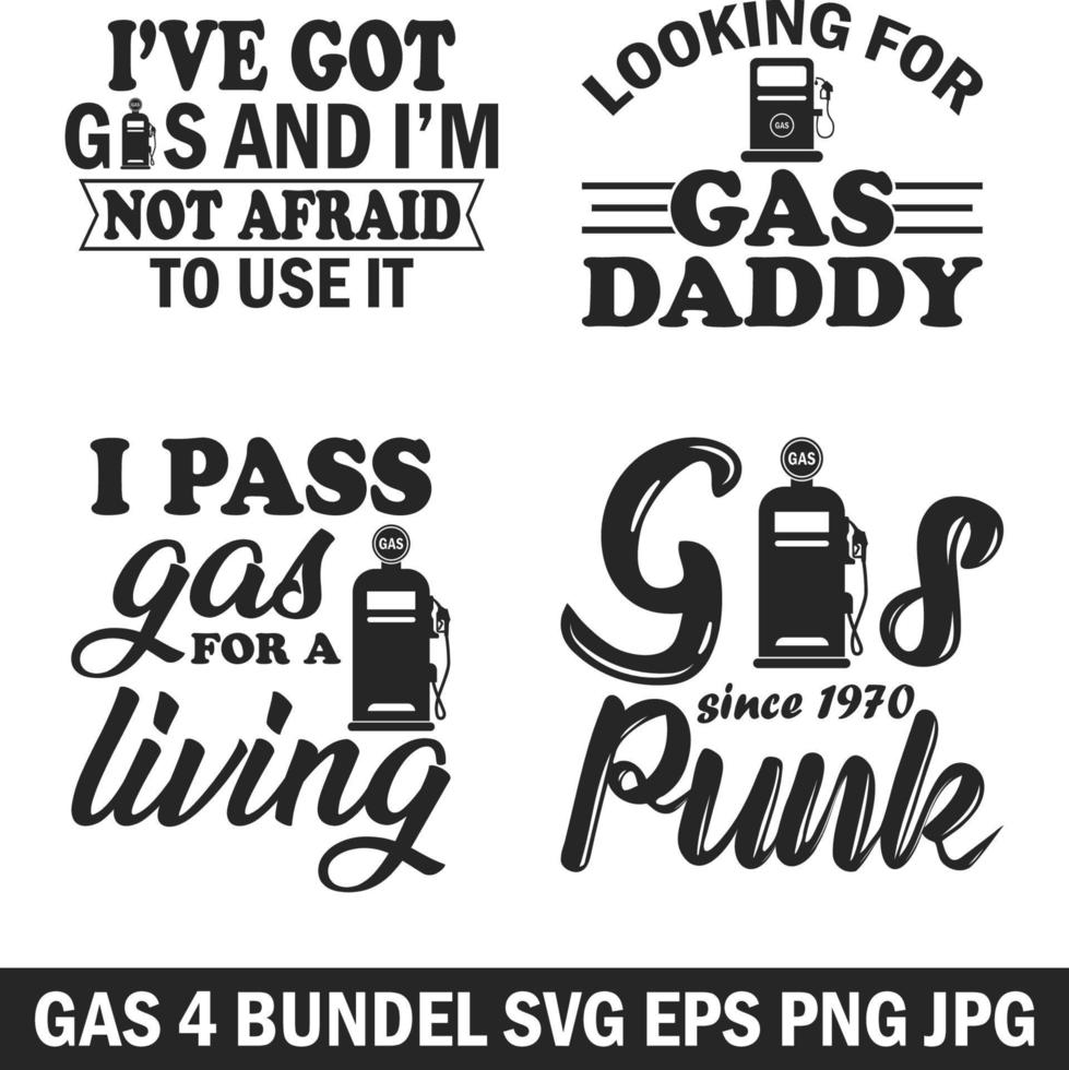 gás 4 pacote svg eps png jpg. vetor