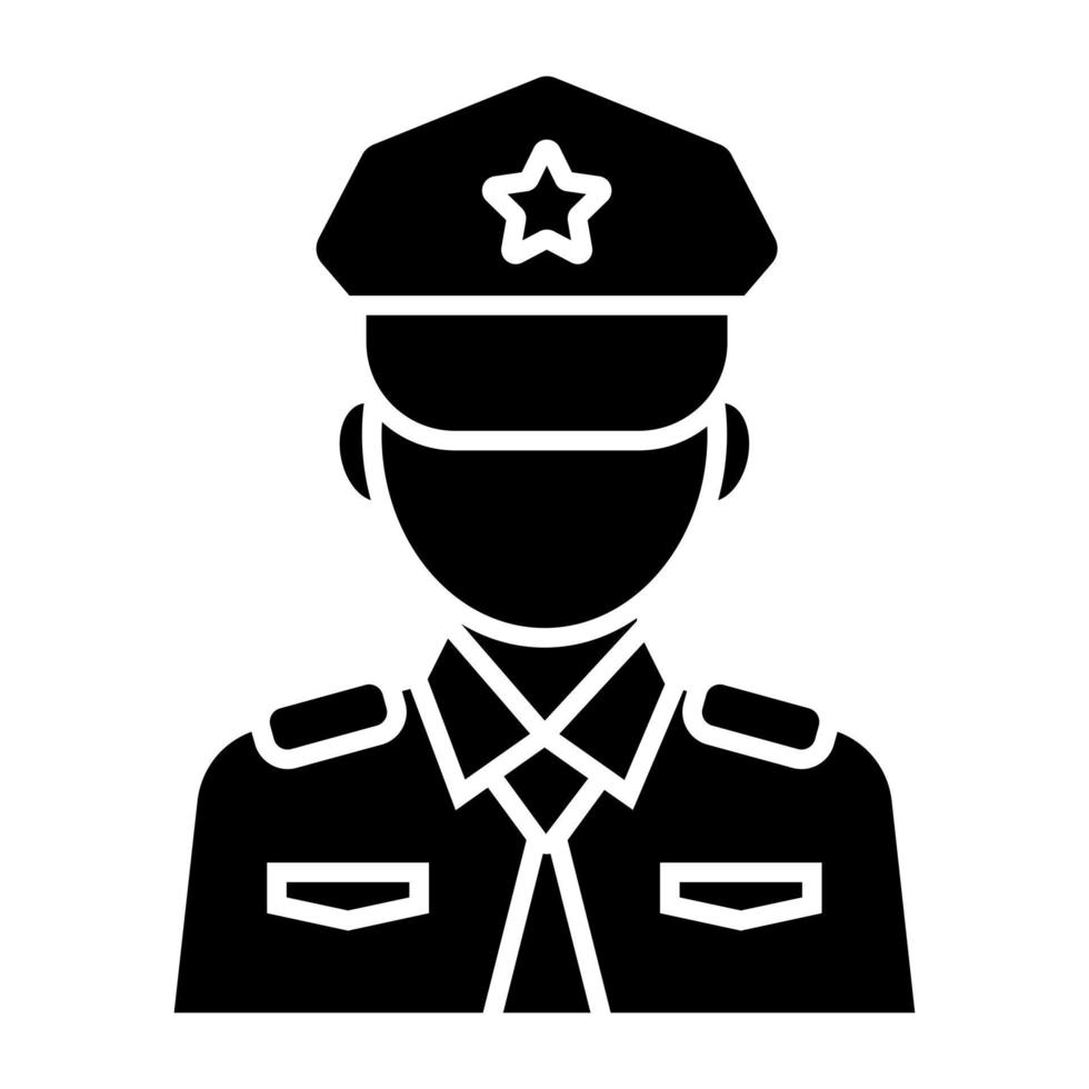 ícone de design perfeito do policial vetor