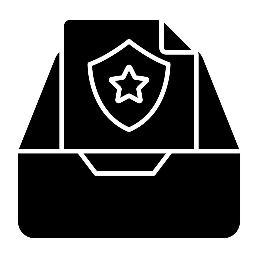 ícone de design moderno de relatório policial vetor