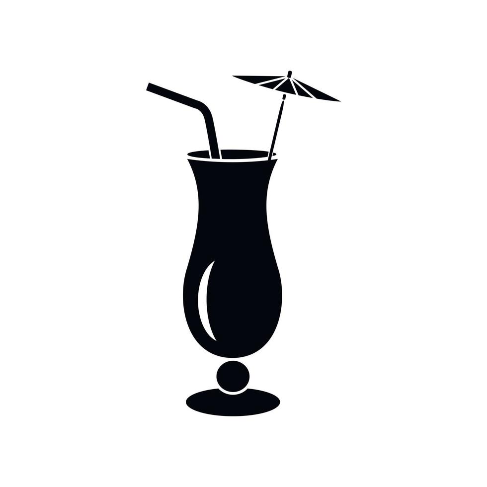 ícone de coquetel alcoólico, estilo simples vetor