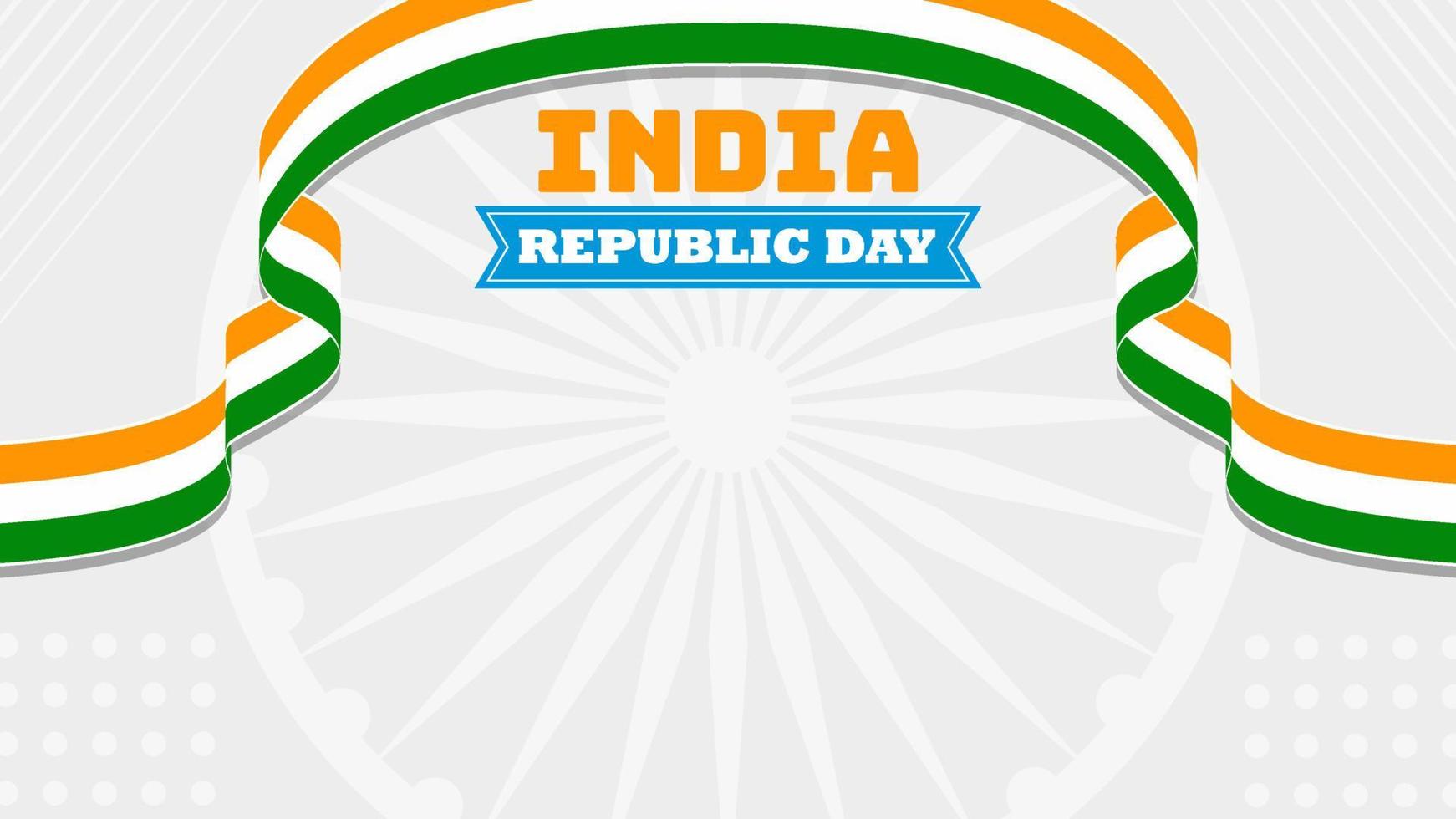 dia da república da índia roda ashoka 26 de janeiro bandeira indiana para papel de parede de fundo do pôster do banner do site vetor