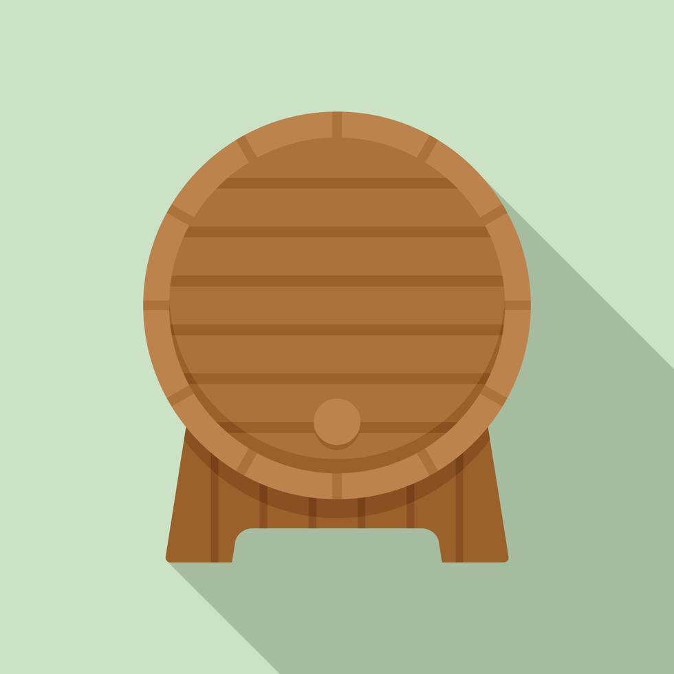 ícone de barril de madeira de vinho, estilo simples vetor
