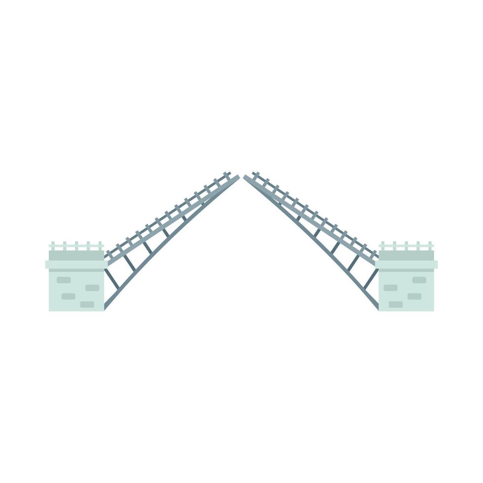 ícone da ponte de balanço, estilo simples vetor