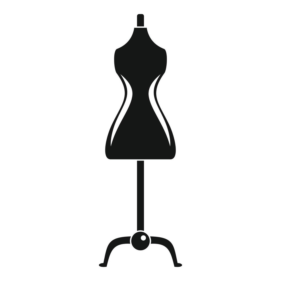 ícone de manequim de costura, estilo simples vetor