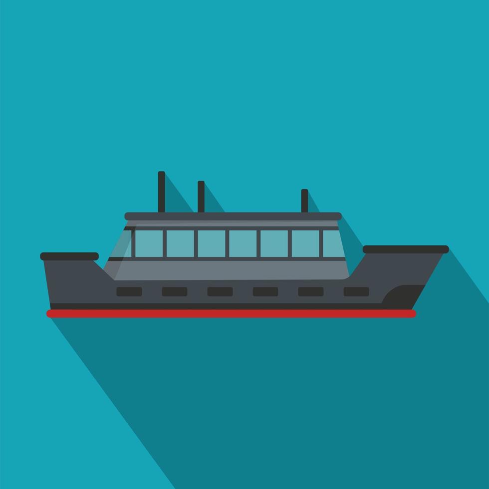 ícone de viagem de navio, estilo simples vetor
