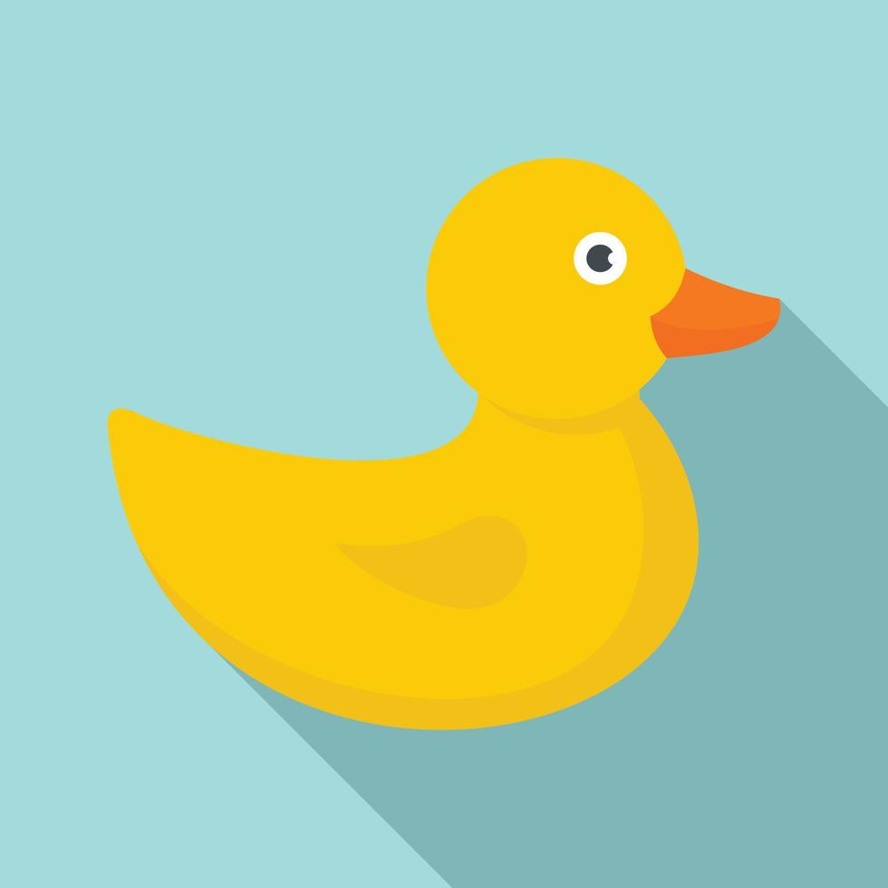 ícone de pato de banho, estilo simples vetor