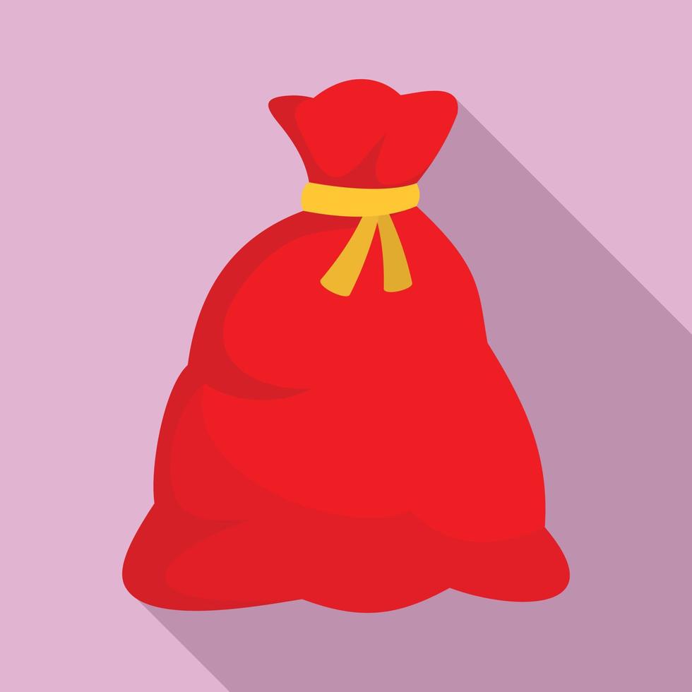 ícone de saco de Papai Noel, estilo simples vetor