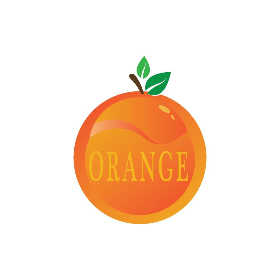 ilustração em vetor ícone logotipo laranja