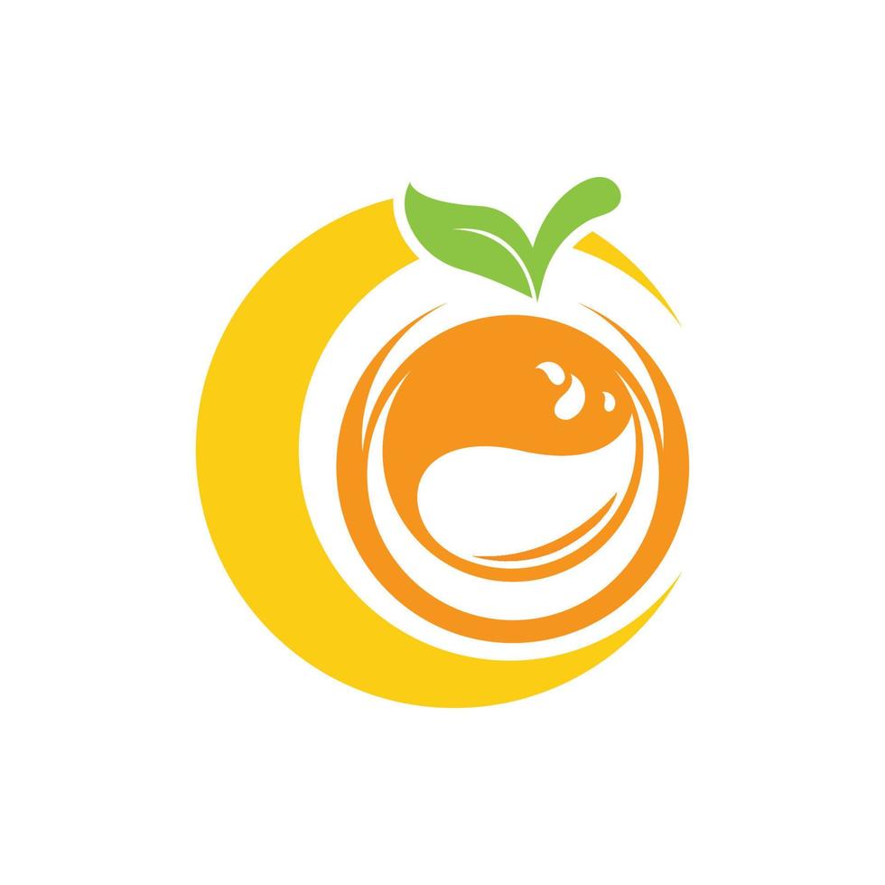 ilustração em vetor ícone logotipo laranja