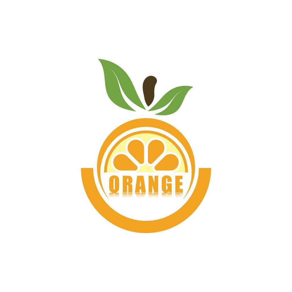 ilustração em vetor ícone logotipo laranja